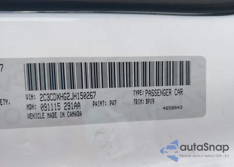 2018 Dodge Charger Sxt Plus Rwd z USA, uszkodzony, nr VIN 2C3CDXHG2JH150267